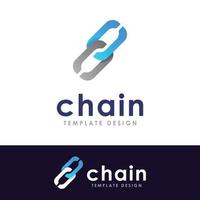 Chain and technology vector logo concept