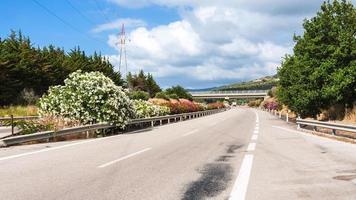 highway in Sicily in summer day photo