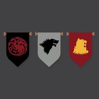 Game of Thrones Houses Flags vector