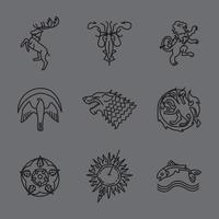 Game of Thrones Houses Icons vector