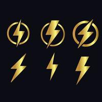 lightning power icon vector design