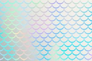 Mermaid rainbow background with scale and stars. Iridescent glitter fish tail pattern. Kawaii vector texture.