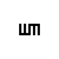 Initial wm logo concept vector. Creative Icon Symbol Pro Vector