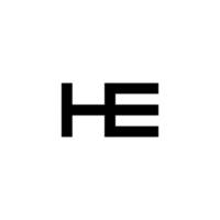 Initial HE logo concept vector. Creative Icon Symbol Pro Vector