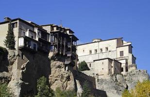 Beautiful buildings in Cuenca, Spain, during autumn season photo