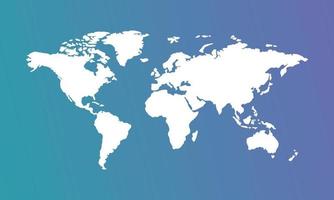 world map background with blue and purple gradient vector