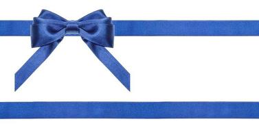 blue satin bows and ribbons isolated - set 20 photo