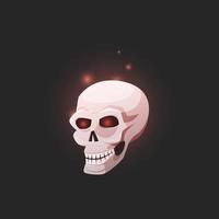 Cartoon skull. Dark magic. Halloween. vector