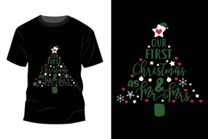 diseño de camiseta de navidad vector