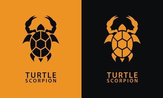 icono del logotipo de la tortuga marina de la garra del escorpión. vector