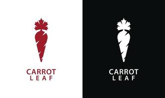 Logo icon carrot leaf vegetable plantation. vector