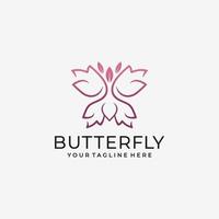 Butterfly logo design vector template