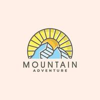 Mountain logo design template vector