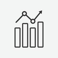 Business vector icon. Chart icon symbol. Business diagram vector illustration on isolated background