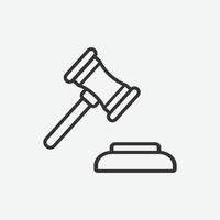 auction vector icon. gavel icon symbol. judge vector illustration on isolated background