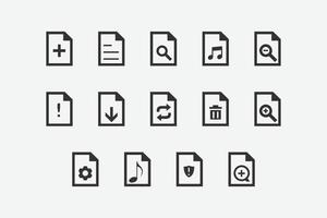 icono de vector de conjunto de documentos. conjunto de símbolo de icono de documento de archivo. archivo, vector, ilustración, en, aislado, backgroun