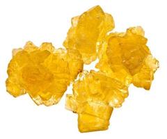 pieces of yellow crystalline caramel sugar photo