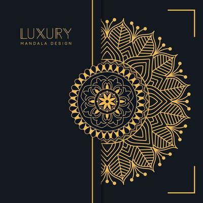 Luxury gold mandala ornate background for wedding invitation, book cover. Arabesque Islamic background Pro Vector. Ethnic Mandala Round Ornament Pattern Vector. Decorative mandala design.