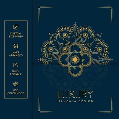 Luxury gold mandala ornate background for wedding invitation, book cover. Arabesque Islamic background Pro Vector. Ethnic Mandala Round Ornament Pattern Vector. Decorative mandala design.