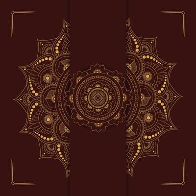 Luxury gold mandala ornate background for wedding invitation, book cover. Arabesque Islamic background Pro Vector. Ethnic Mandala Round Ornament Pattern Vector. Decorative mandala design.