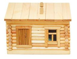 front view of wooden log house photo