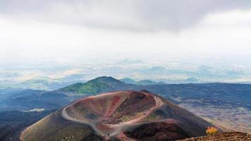 above view of Monti Silvestri of Mount Etna photo