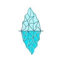 Ilustración de vector de diseño de logotipo de iceberg