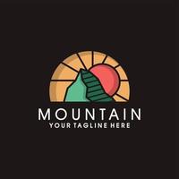 Mountain logo design template vector