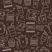 Coffee Drinks Seamless Pattern Background vector