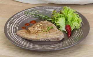 Grilled tuna steak photo