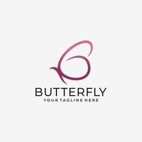 Butterfly logo design vector template