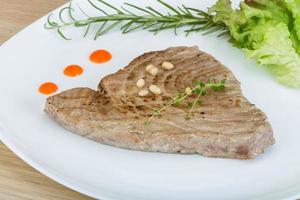 Grilled tuna steak photo