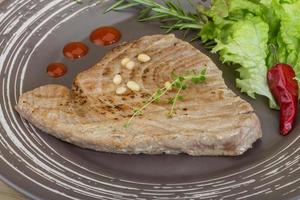 Grilled tuna steak photo