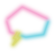 neon pop editável png