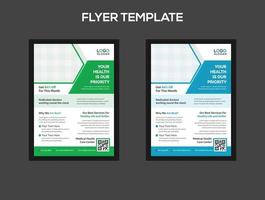 Healthcare and medical cover a4 flyer vector