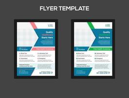 Medical corporate business flyer templates vector