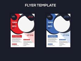 Gym and fitness brochure template vector