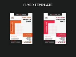 Get in shape gym flyer template vector