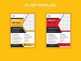 Stay fit not still gym and fitness flyer vector