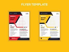 48 Gym and fitness flyer template vector