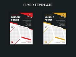 64 Gym and fitness flyer template vector