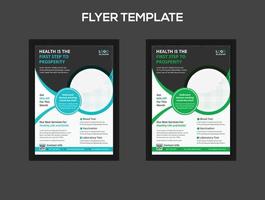 Medical healthcare flyer vector template