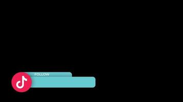 Tiktok Lower Third with transparent background video