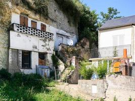 old urban cave houses in Amboise town photo