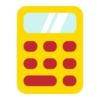 illustration of calculator icon in flat style vector