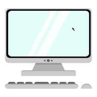 illustration of computer icon in flat style vector