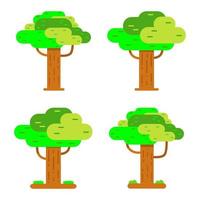 illustration of Tree icon in flat style vector