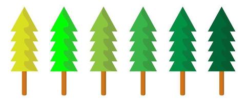 illustration of Tree icon in flat style vector