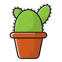 illustration of cactus plant in flat style vector
