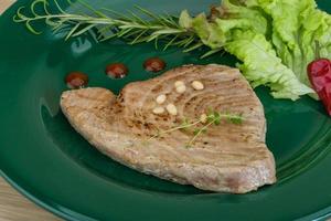 Grilled tuna steak photo